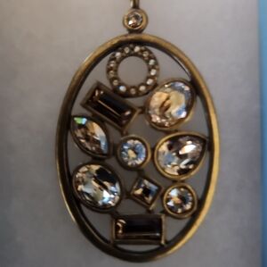 Touchstone Crystal Clustered Pendant Antique. 1685N